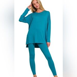 Ocean Teal Microfiber Loungewear Set